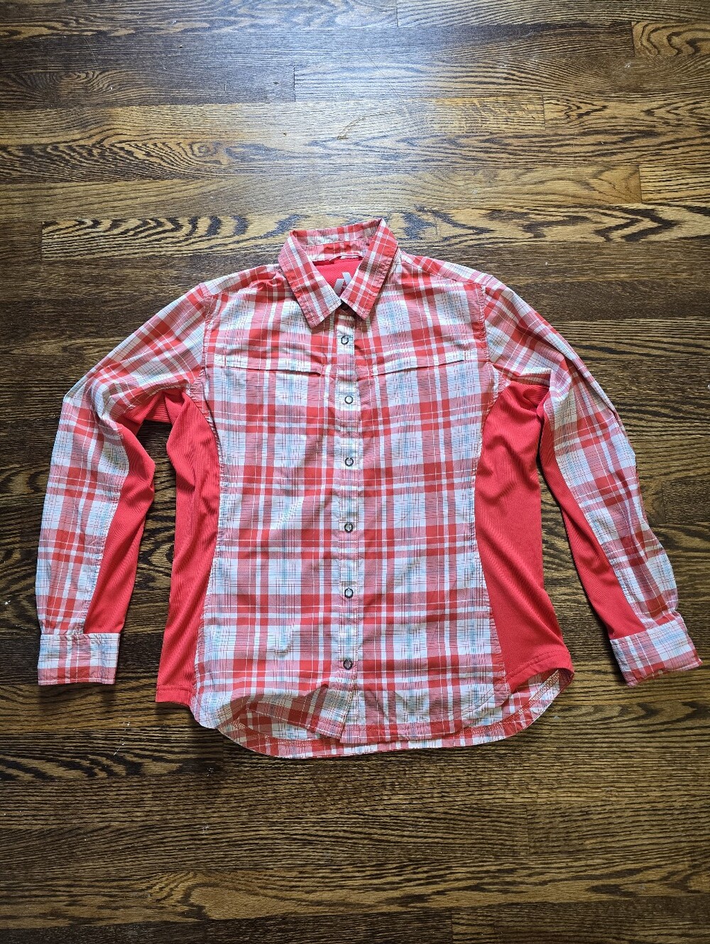Eddie Bauer First Ascent Women’s Stretch Plaid Hiking Shirt Size Large